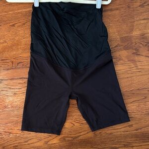 Black maternity Bike Shorts